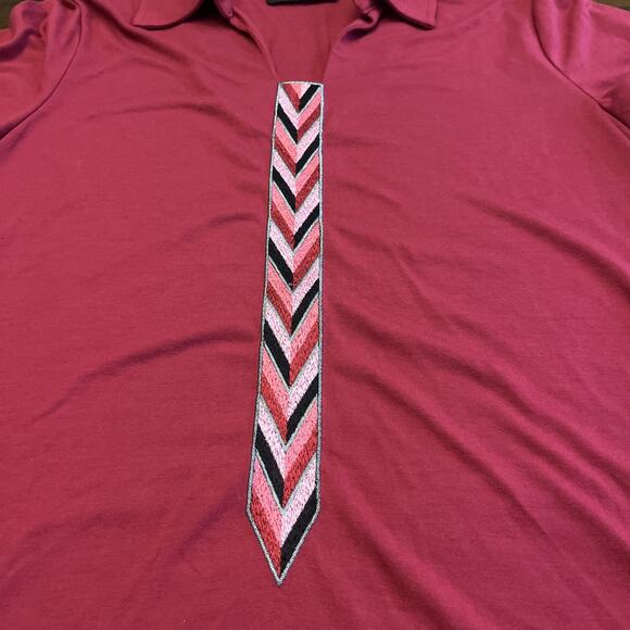 Bob Mackie Wearable Art Embroiderd Tunic Pullover Top Women's Sz M Boho Whimsy - Picture 2 of 11